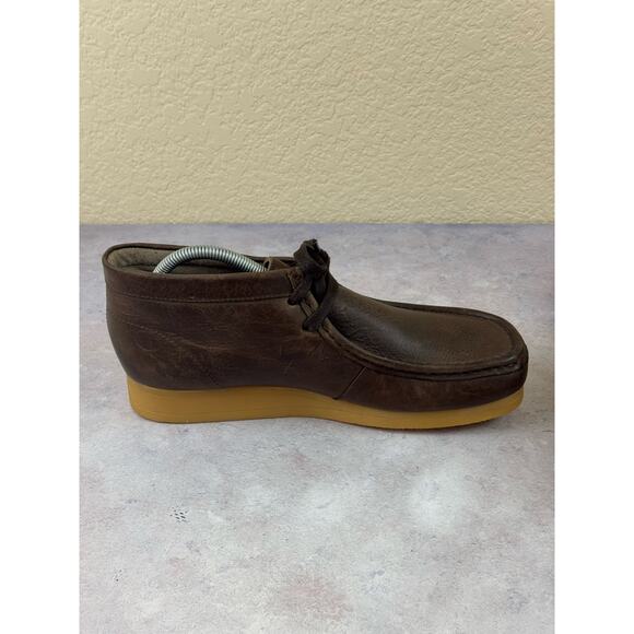 Clarks Originals Brown Leather Wallabees Stinson Hi Boots Men’s Size 9 - Picture 11 of 16